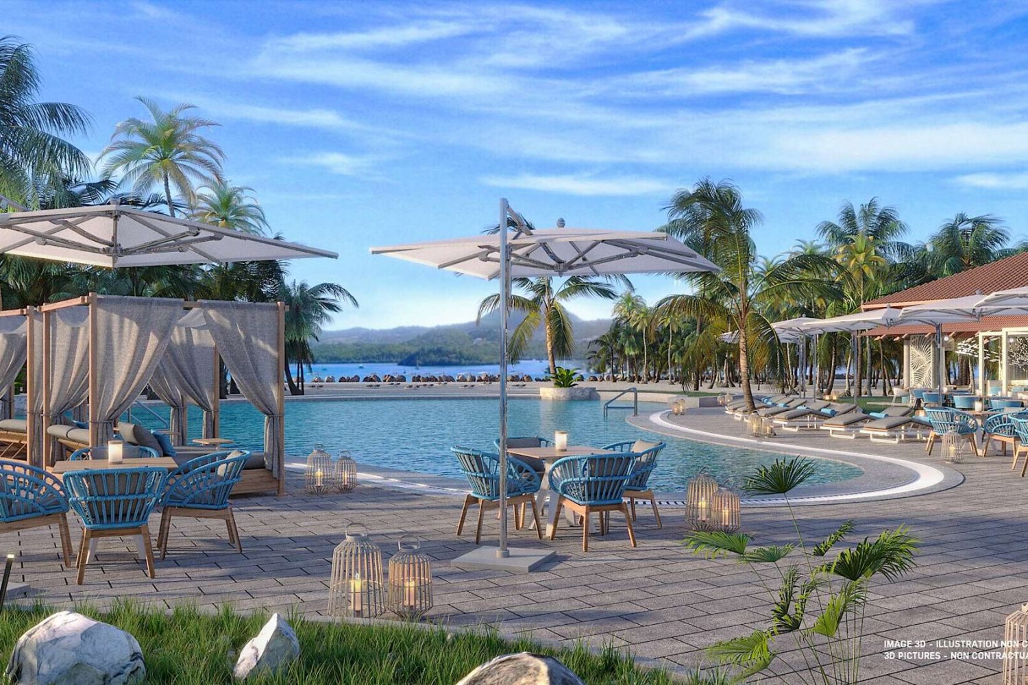 Just Honeymoons - Club Med Seychelles Resort Poolside