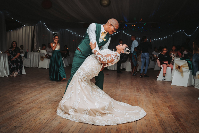 couple share wedding night dance